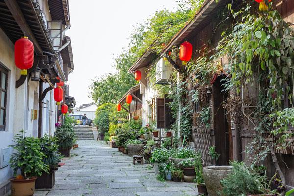 Rue piétonne à Hangzhou