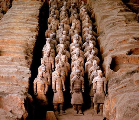 Les origines de la Chine . L'armée de terre cuite