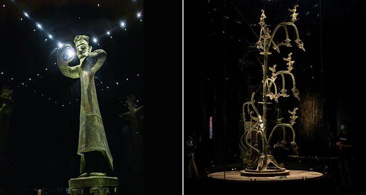 La statue et l'arbre de Sanxingdui