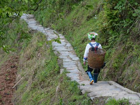 Randonnée de le village Zhuang de Ping'an jusqu'à l'ancien village