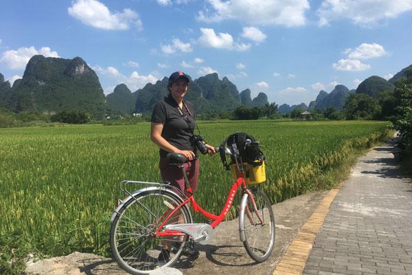 Faire du vélo à la campagne de Yangshuo